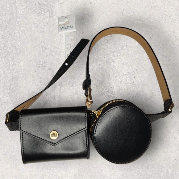 Michael Kors Black Belt Bag - Genuine Leather - S/M - NWT main image 4